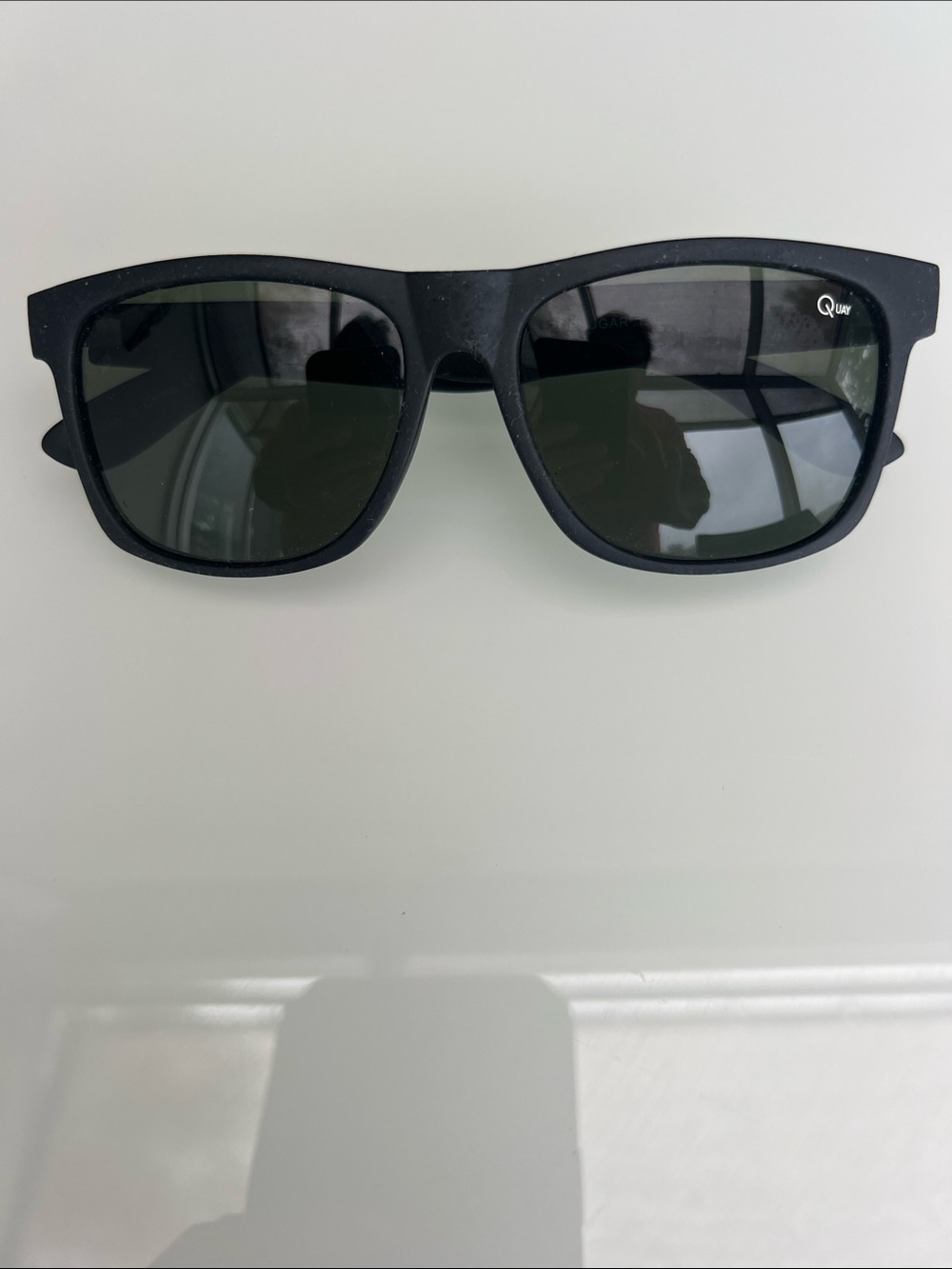 Quay Australia Black Wayfarer-Style Sunglasses